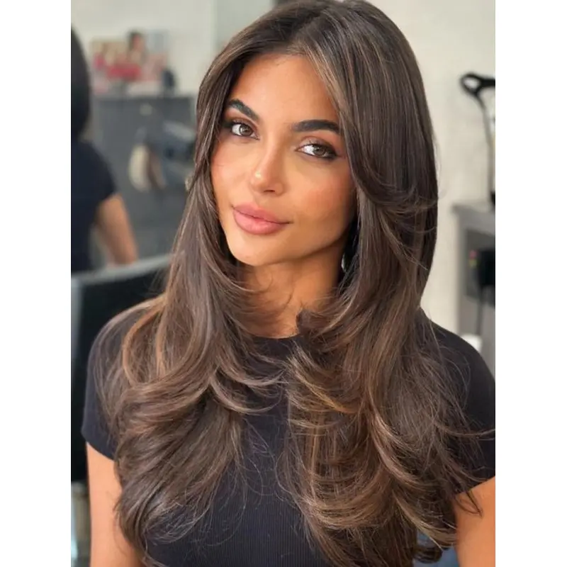 Long Synthetic Wigs Brown Synthetic 22" Wigs