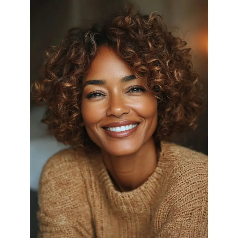 Short Cut Wigs For African American 8" Curly Remy Human Hair Wigs