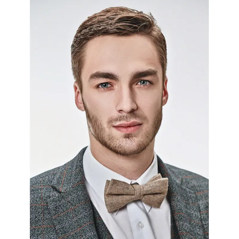 Men Lacefront Wigs Straight Brown Remy Human Hair Wigs