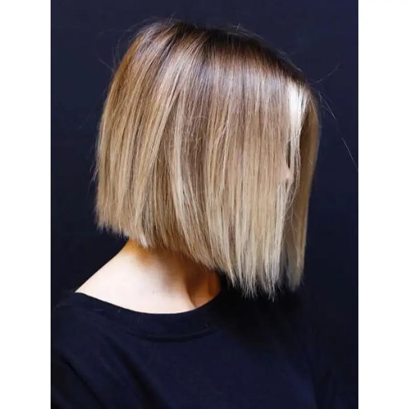 Synthetic Wigs 12" Straight Lace Front Blonde Blunt Short Bob Wigs