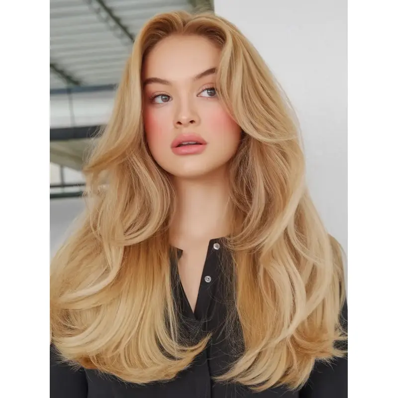 Wigs For Women Long Wavy Monofilament Layered 20" Wigs