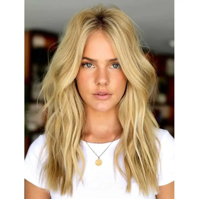 Human Hair Lace Front Wig Wavy Sassy Blonde Wigs Lace Front Long Wigs