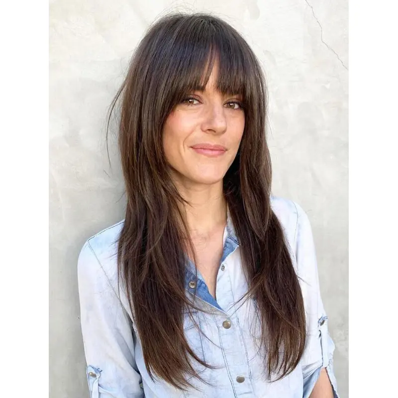 Lace Wigs Human Hair Straight Wigs Brown Lace Front Long Hair Wigs