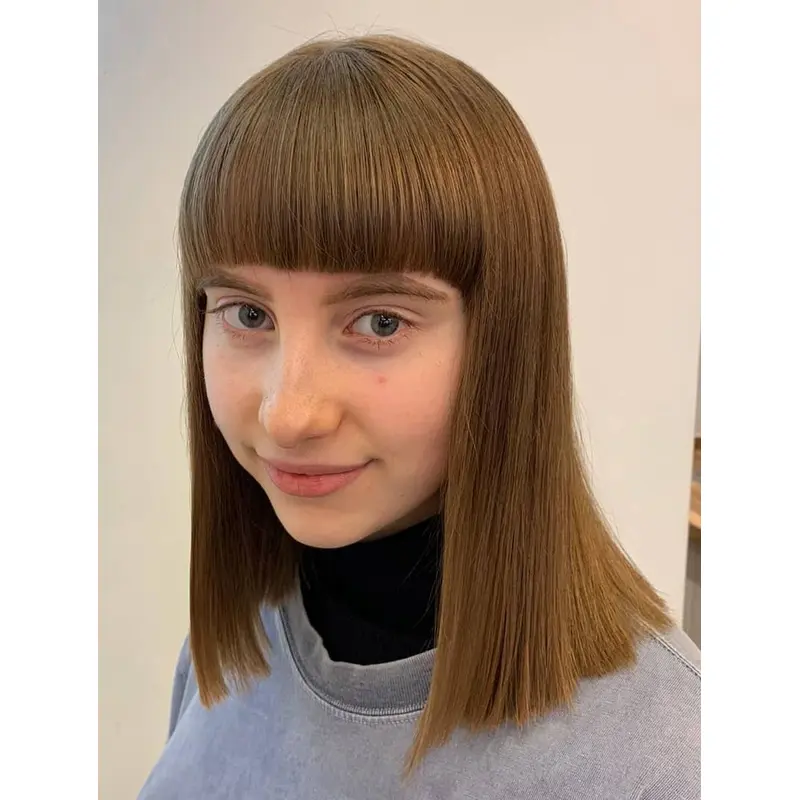 Wigs Shoulder Length Lace Front Bobs Wigs Synthetic Straight Wigs