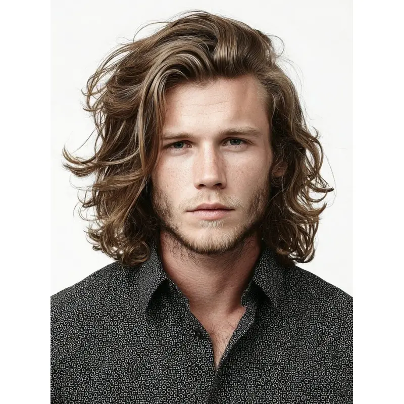 Wigs For Men Bobs Blonde Wavy 12" Remy Human Hair Wigs