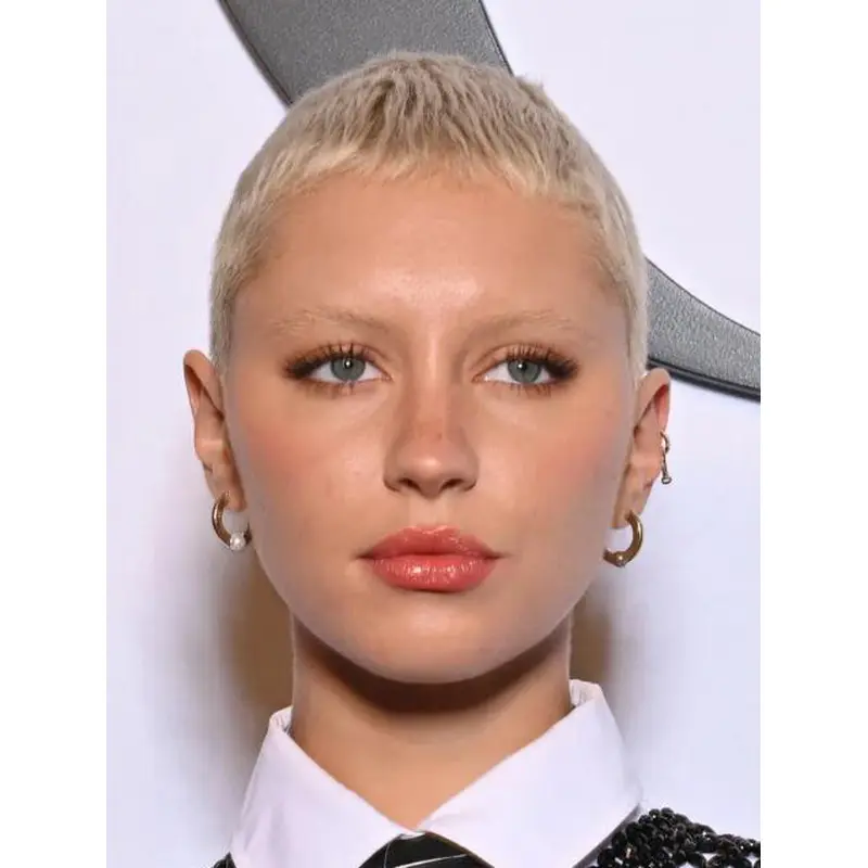 Blonde Lace Front Wigs Boycuts Natural Straight Platinum Crop Wigs