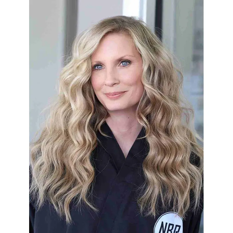Without Bangs 16" Wig Human Hair Long