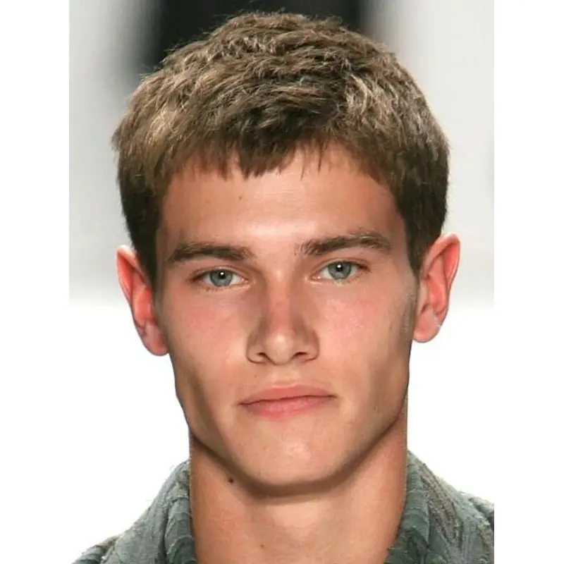 Brown Synthetic Good Mono Top Straight Short Wigs