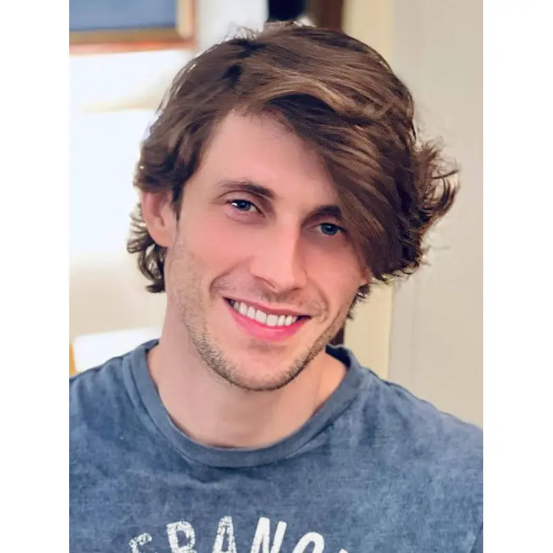 Lace Front Wigs Mens Blonde With Bangs Short Wigs