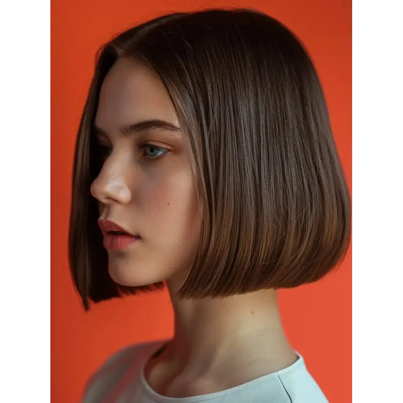 Medium Length Bob Wigs 10" Straight Lace Front Synthetic Wigs