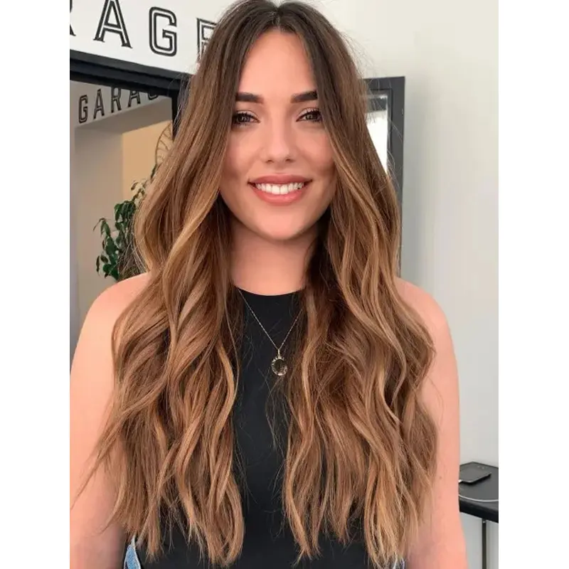 Long Brown Wigs Wavy Synthetic Wig Fabulous Lace Front Long Wigs