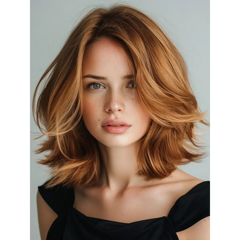 Medium Length Blonde Wigs Monofilament Wavy 12" Wigs