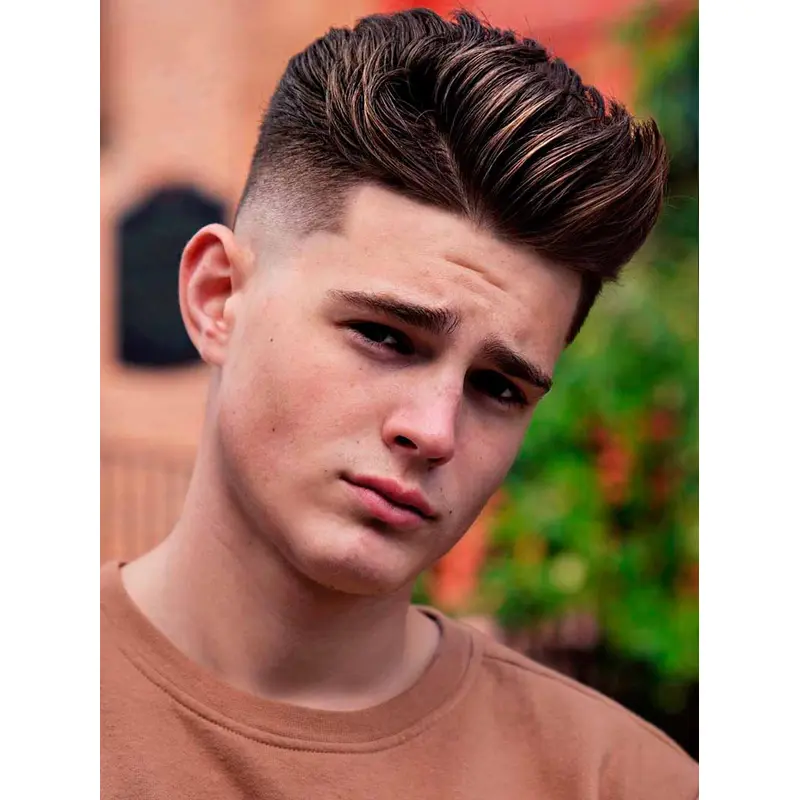 Male Blonde Wig Straight Monofilament 4" Sythetic Wigs