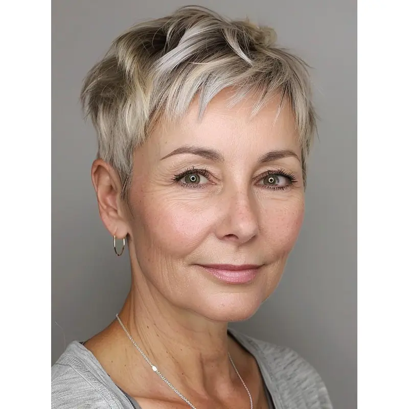 Short Blonde Wig Human Hair 4" Straight Boycuts Wigs