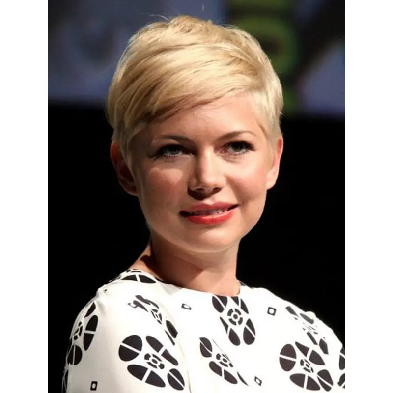 Short Blonde Wigs Synthetic Lace Front Straight Pixie Wigs Very Short Wigs