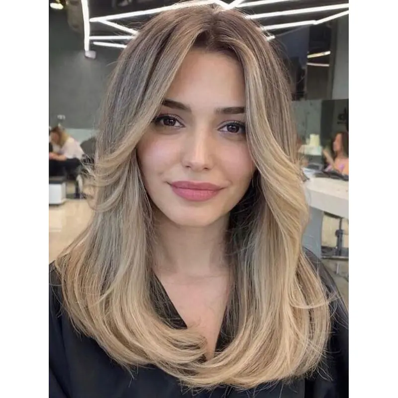 Long Hair Wigs For Women Straight Lace Front Wigs Without Bangs Synthetic Wigs