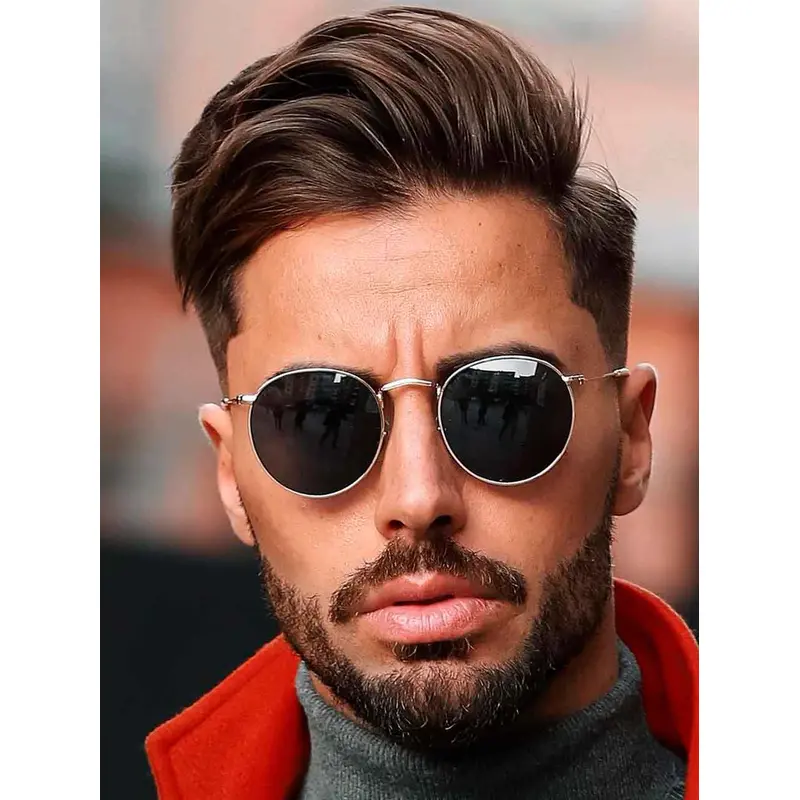 Short Brown Wig Male Boycuts Remy Human Hair Lace Front Wigs