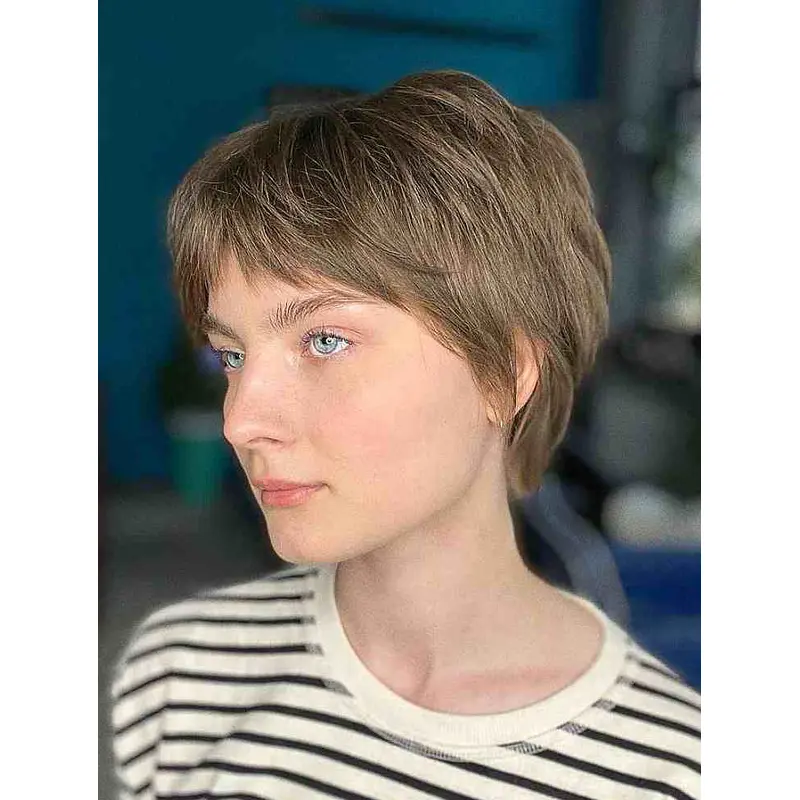 Short Hair Wigs Straight Soft Wigs Synthetic Cropped Wigs