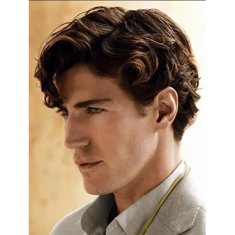 Synthetic Capless Brown Curly Sleek Natural Curls Wigs