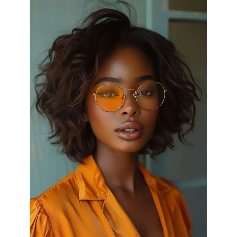 Wigs For African Women Remy Human Hair Monofilament 12" Wigs