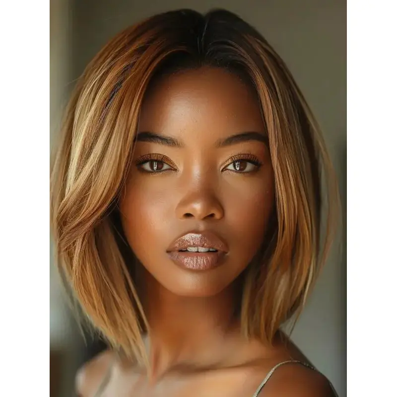 Bob Wigs For African American Women Synthetic Monofilament 12" Wigs