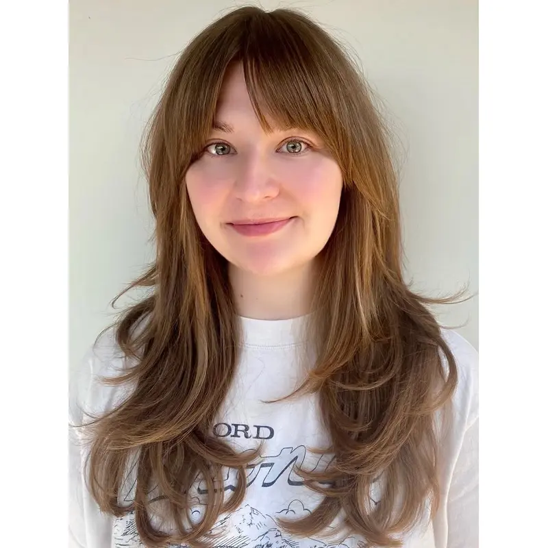 Long Hair Wig Styles Wavy Monofilament Layered 20" Wigs