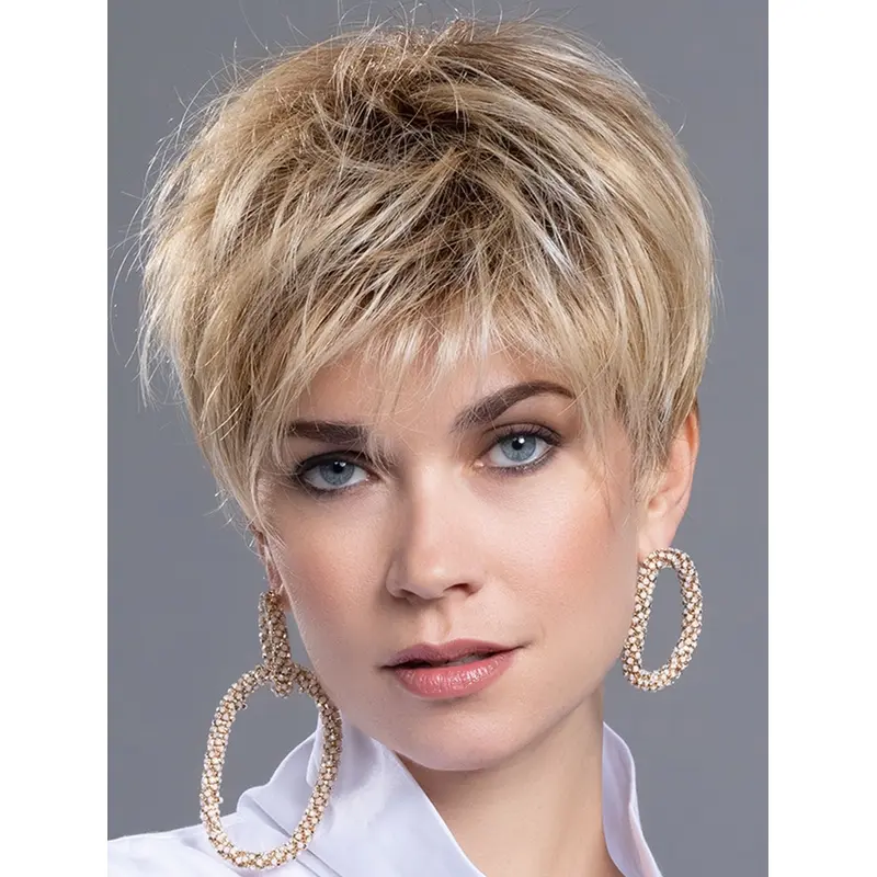 4" Straight Lace Front Blonde Ideal Short Wigs