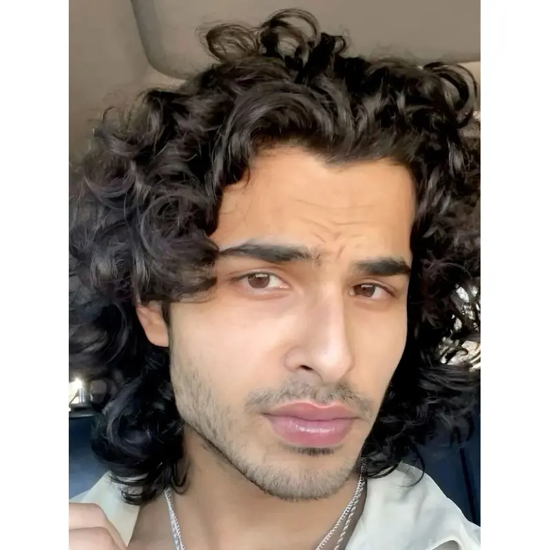 Mens Curly Wigs 10" Lace Front Sythetic Wigs