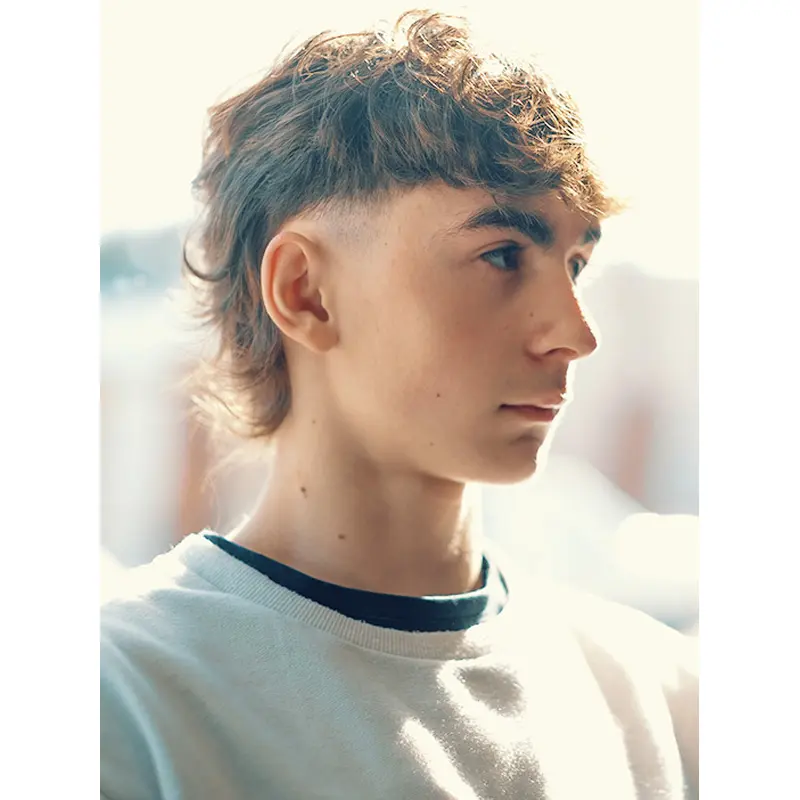 Short Hair Wigs For Men Brown Wavy 4" Lace Front Wigs