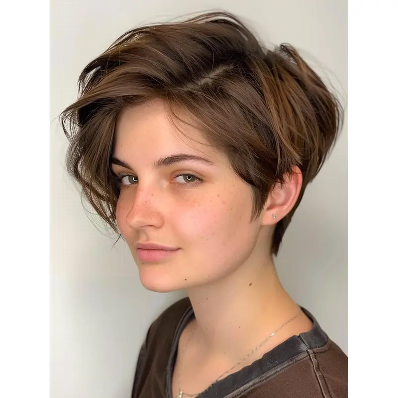 Cute Short Wigs Synthetic Wavy Layered Wigs