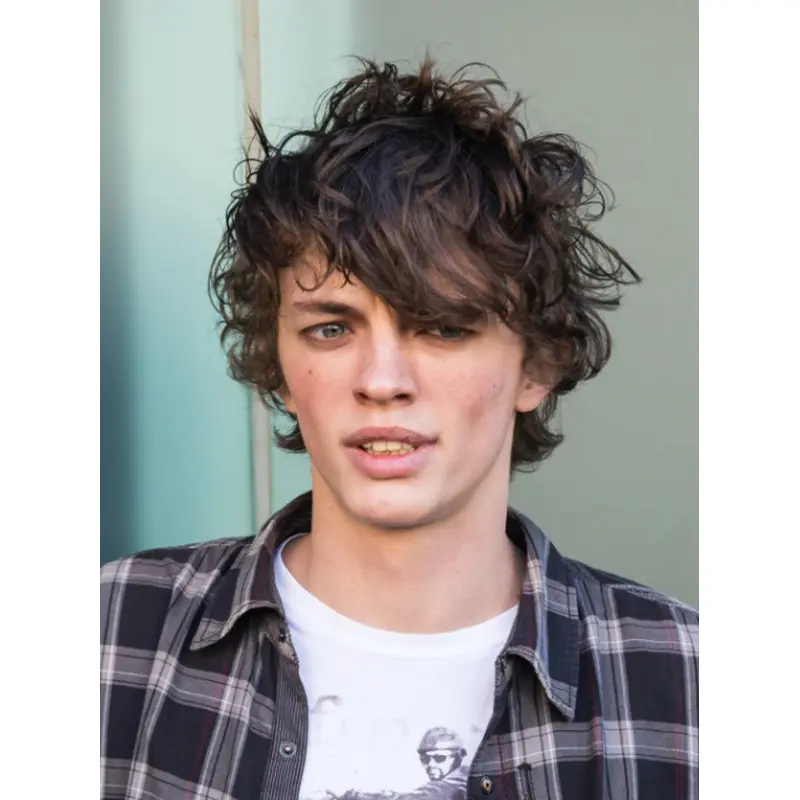 Mens Wig Shop Wavy Sythetic 6" With Bangs Wigs