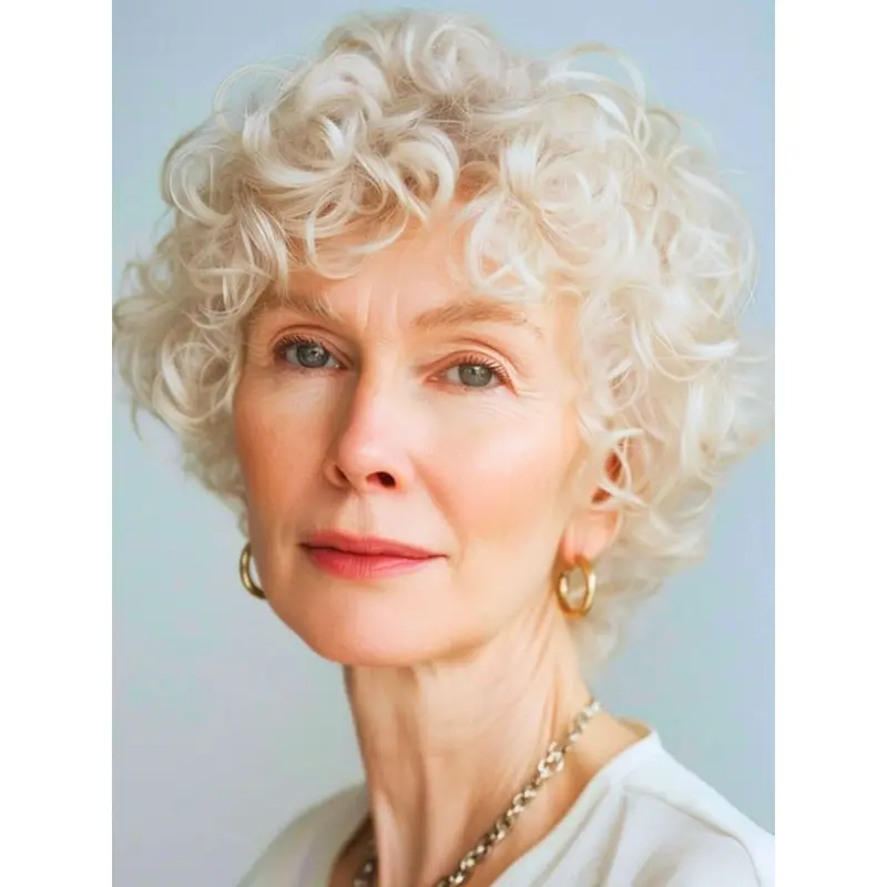 Short Curly Wig Lace Front 6" Bobs Wigs