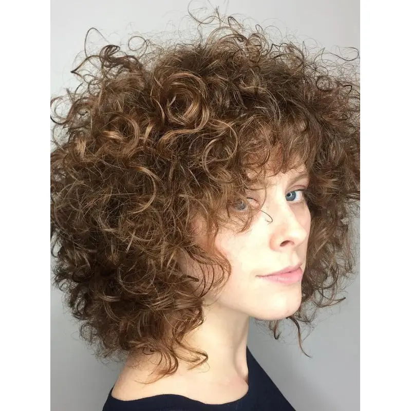 Browns Wigs Curly Lace Front Shoulder Length Sassy Looser Ringlets Wigs