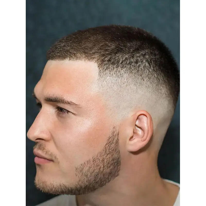 Real Looking Mens Wigs Boycuts Brown 4" Straight Wigs