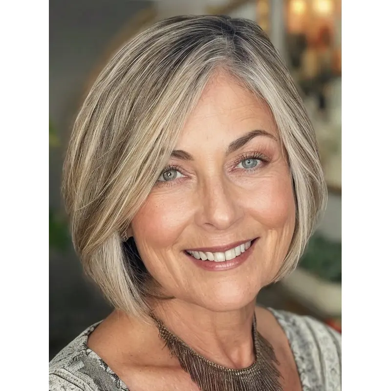 Short Blonde Bob Wigs 10" Monofilament Wigs