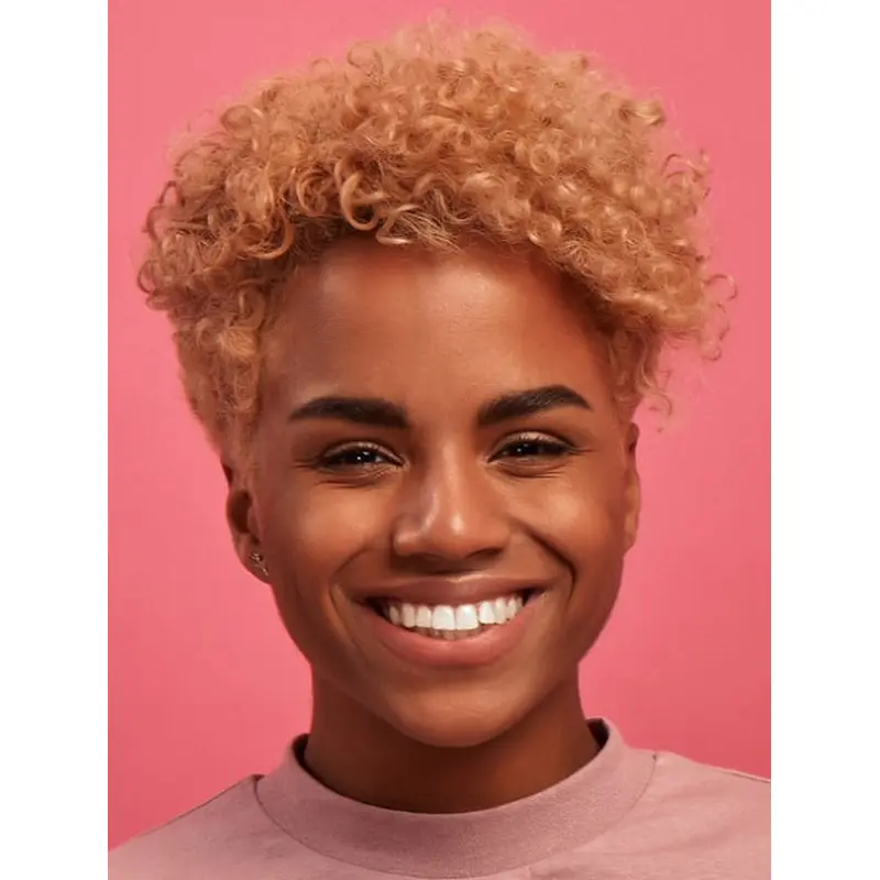 Short Wigs For Black Women Boycuts Synthetic Wigs Lace Front Curly Wigs
