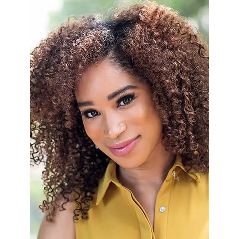 Synthetic Wigs African American Without Bangs 14" Kinky Wigs
