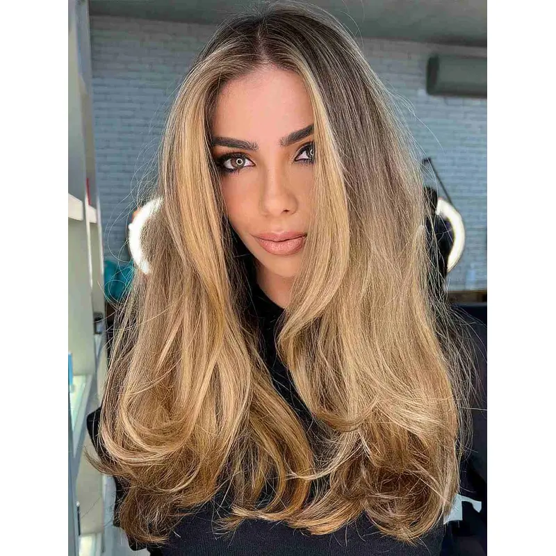 Long Wig Lace Front Wavy Wigs Without Bangs Synthetic Wigs