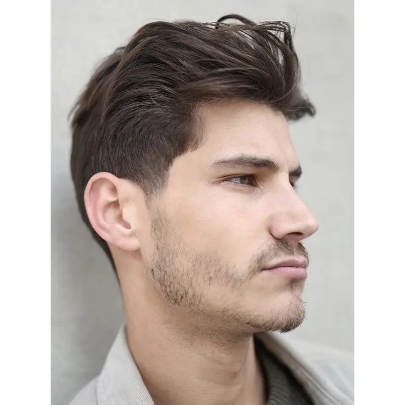 Wig For Men Brown Sythetic 6" Short Wigs