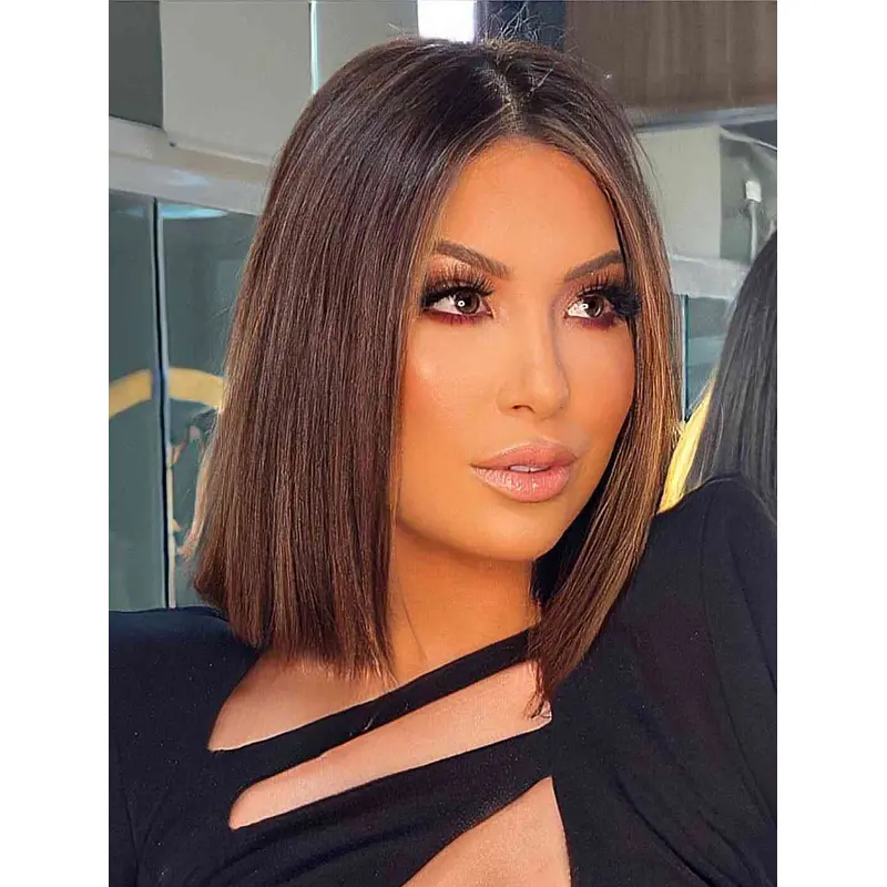 Wigs For Women Shoulder Length Synthetic Wigs Straight Lace Front Wigs