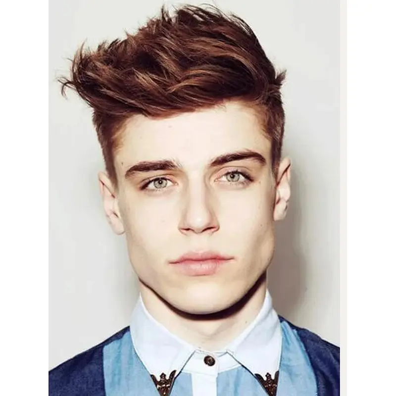 High Quality Capless Straight Brown Synthetic Blowout Wigs