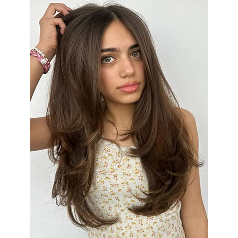 Monofilament Layered 18" Wavy Long Haired Wigs