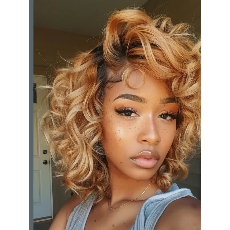 Wigs For African Americans Shoulder Length Layered Lace Front Wigs