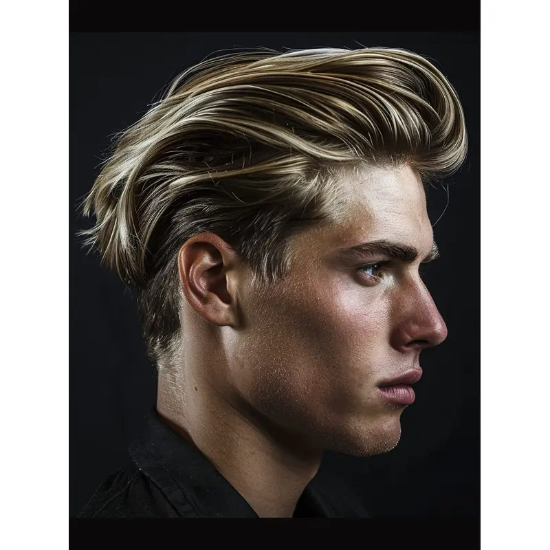Blonde Wigs For Men Human Hair Wigs Lace Front Short Straight Wigs