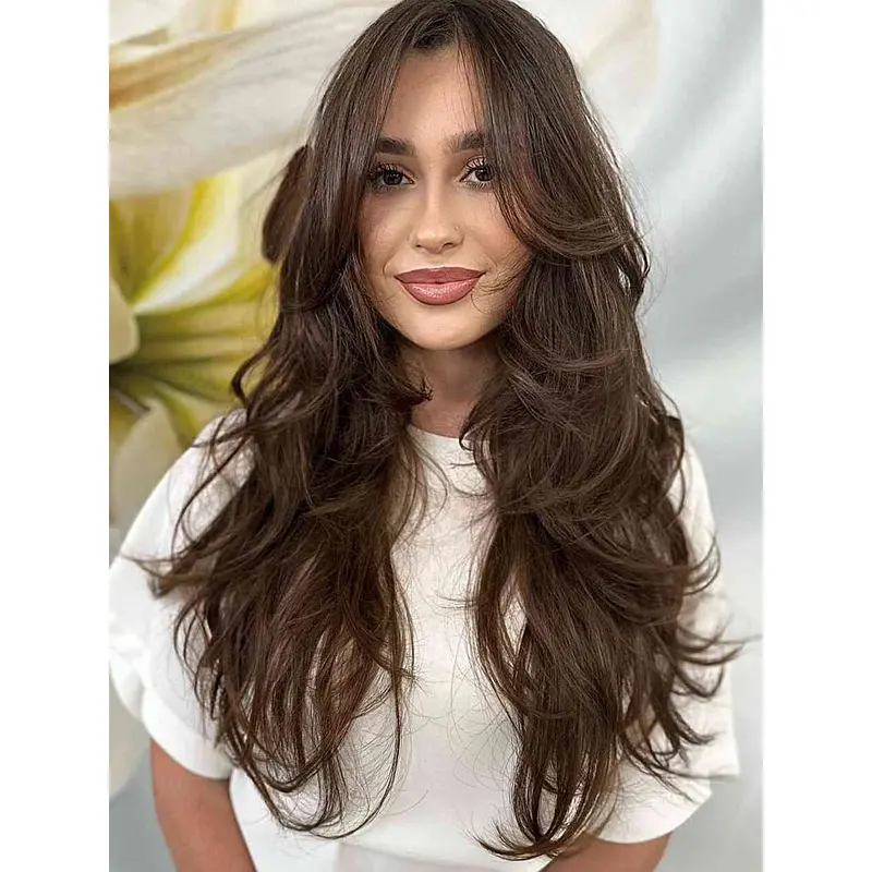 Lace Front Layered 20" Long Wavy Wig