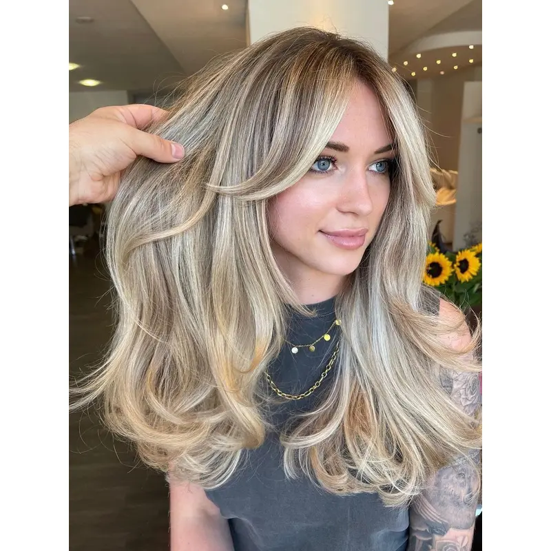 Monofilament Wavy 18" Wigs Human Hair Long