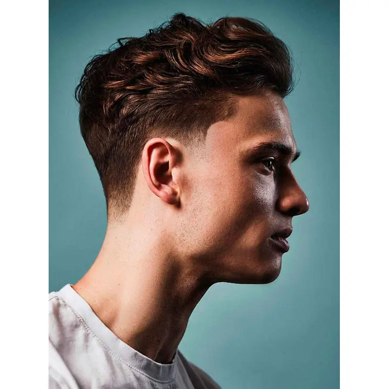 Real Human Hair Wigs For Men Boycuts Wavy 4" Cropped Wigs