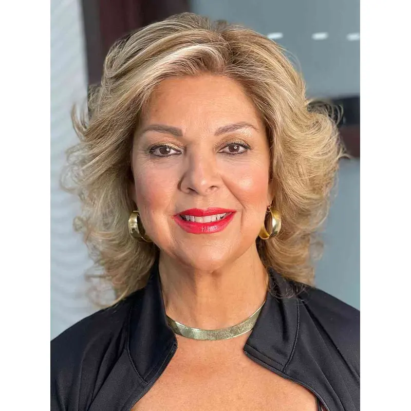 Medium Length Wigs Synthetic Layered Wigs Blonde Lace Front Wigs