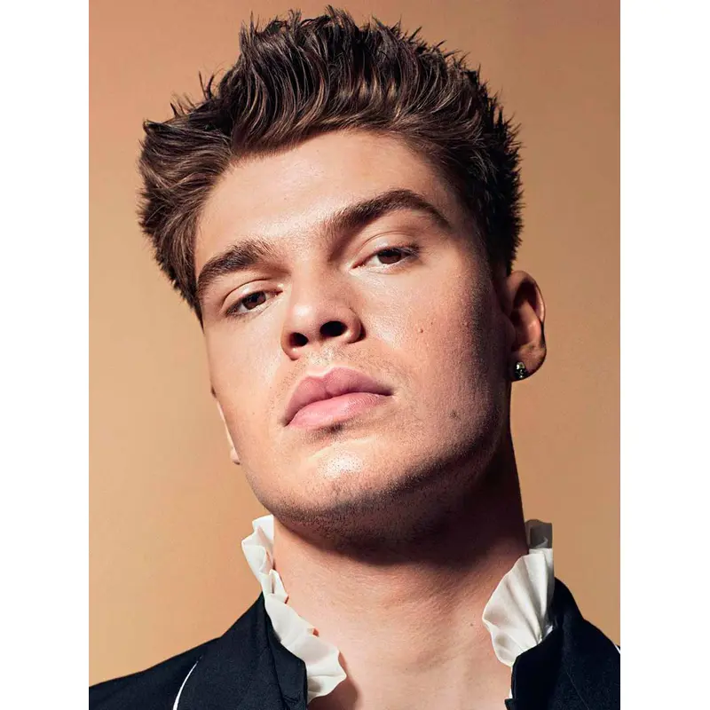 Men Hair Wigs Brown Sythetic 4" Cropped Wigs