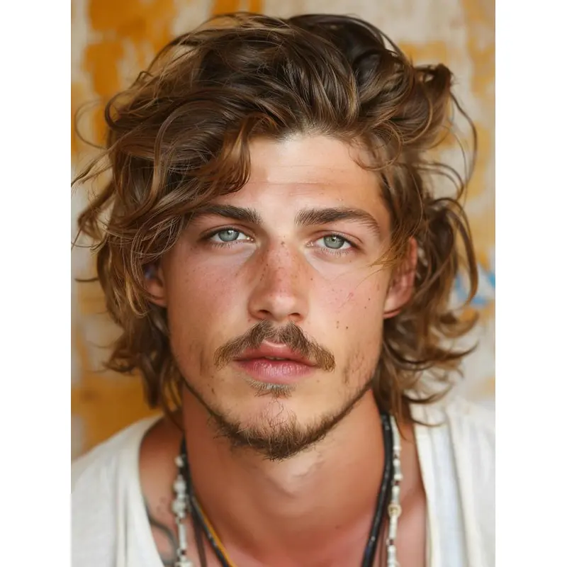 Old Man Wigs Bobs Brown Wavy 10" Remy Human Hair Wigs